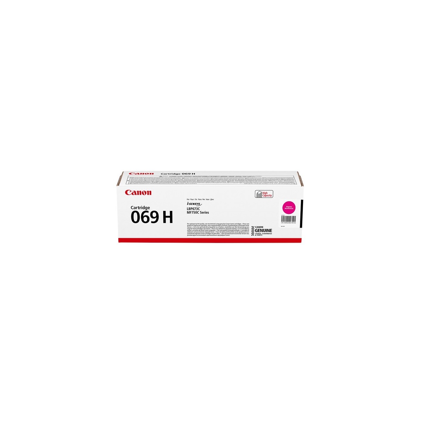 Cartouche Toner Magenta Haute Capacité Canon N° 069 pour i SENSYS MF752Cdw, ... (069HM)