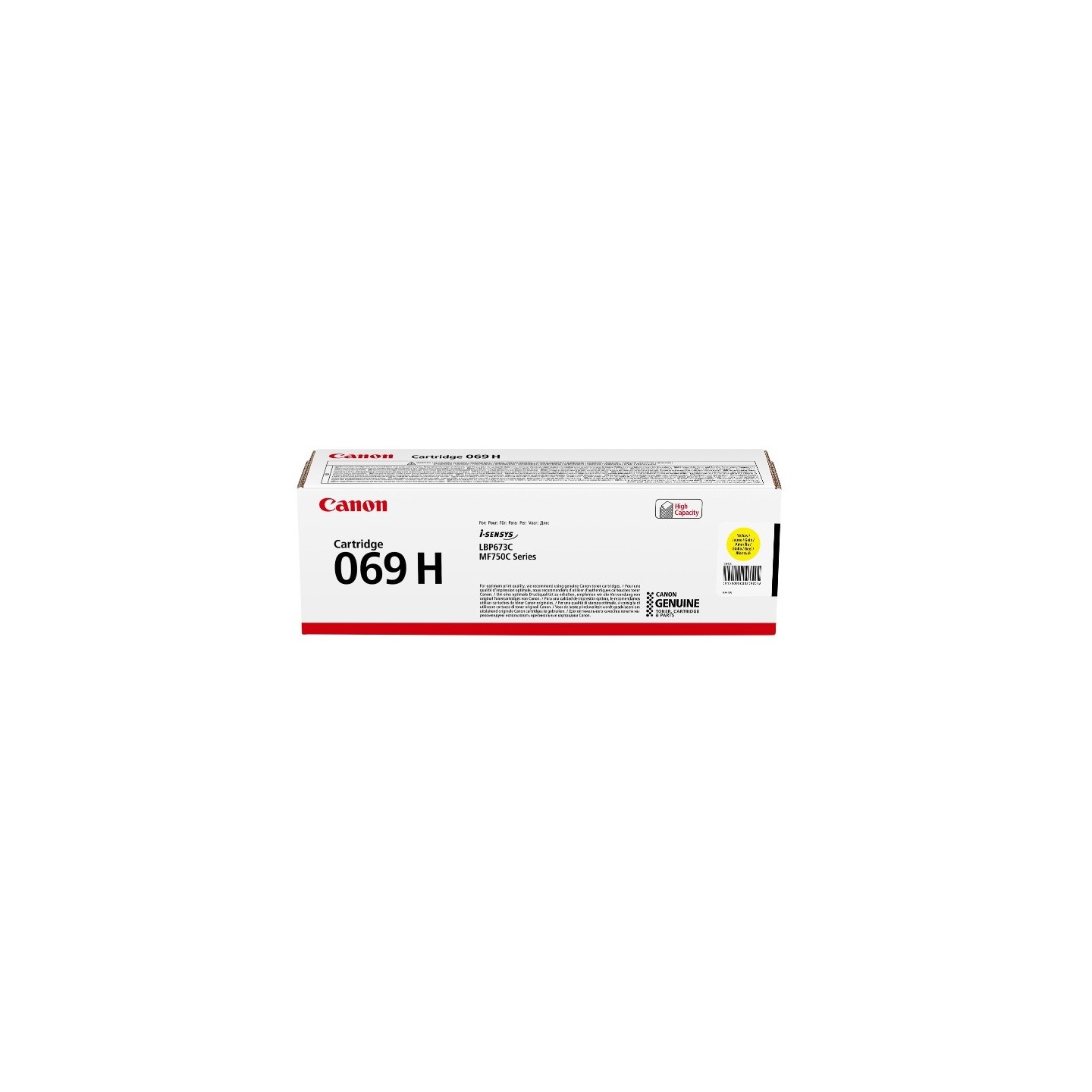 Cartouche Toner Jaune Haute Capacité Canon N° 069 pour i SENSYS MF752Cdw, ... (069HY)