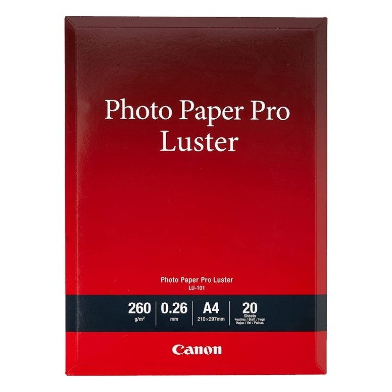 Canon LU-101 Pack 20 feuilles papier photo professionnel A4 (LU101) - 260g 