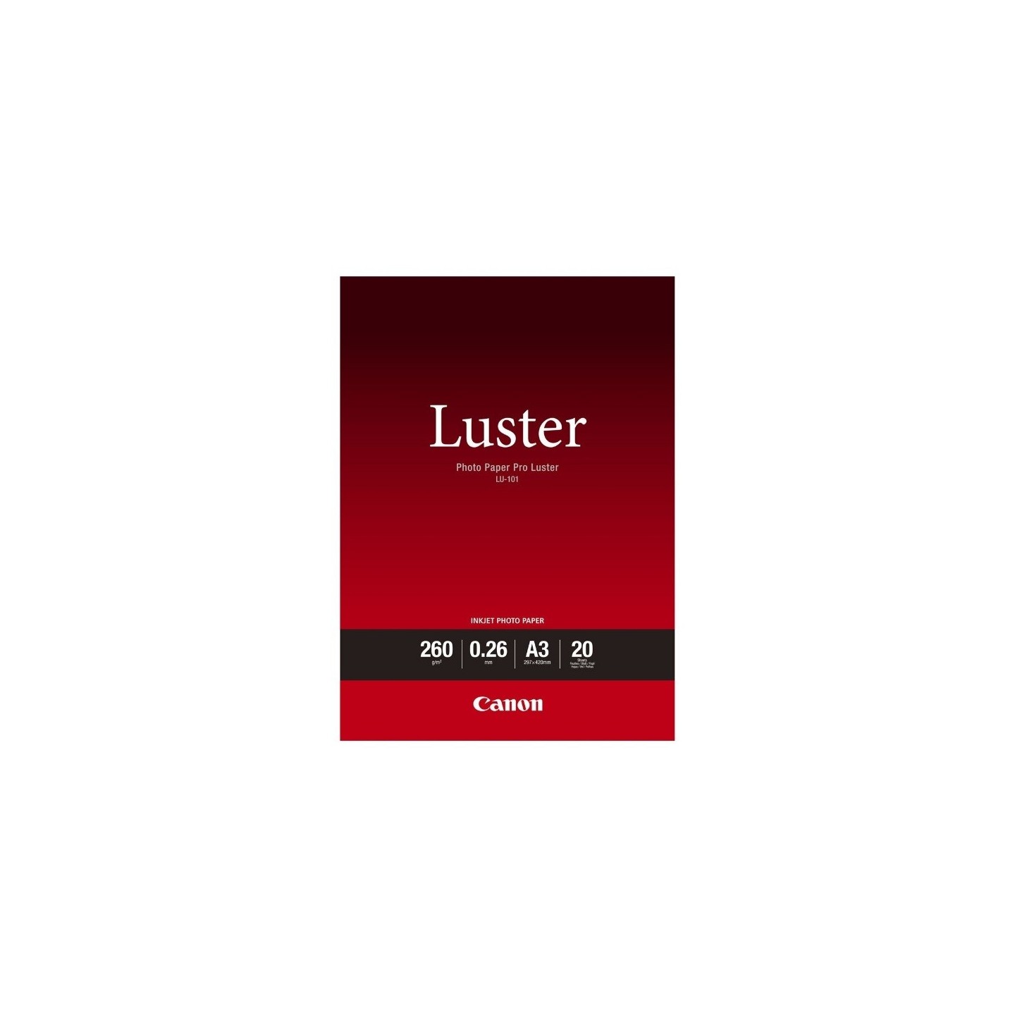 Canon LU-101 Pack 20 feuilles papier photo professionnel A3 (LU101) - 260g 
