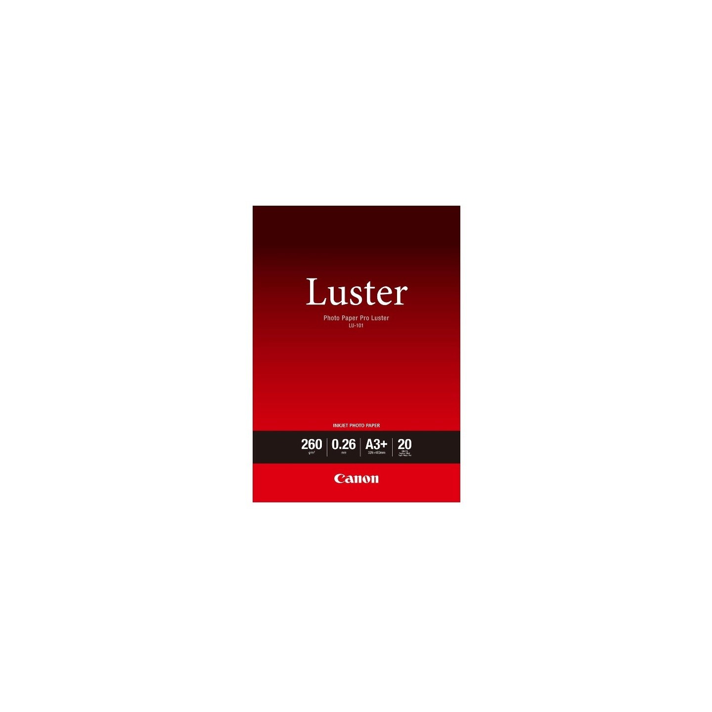 Canon LU-101 Pack 20 feuilles papier photo professionnel A3+ (LU101) - 260g 