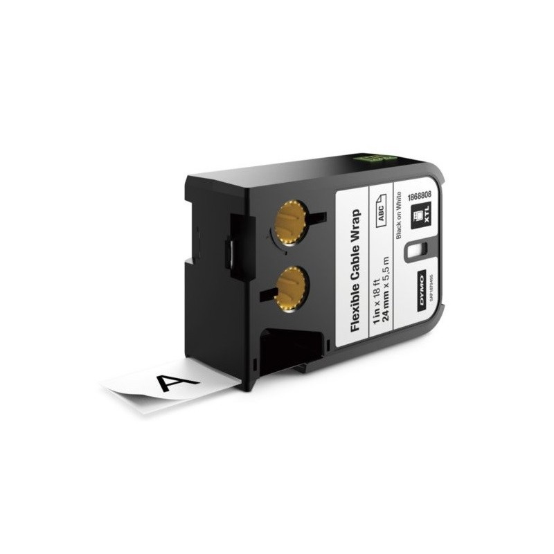 Enrobages flexibles de câbles DYMO XTL 24mm x 5,5m (Noir/Blanc)