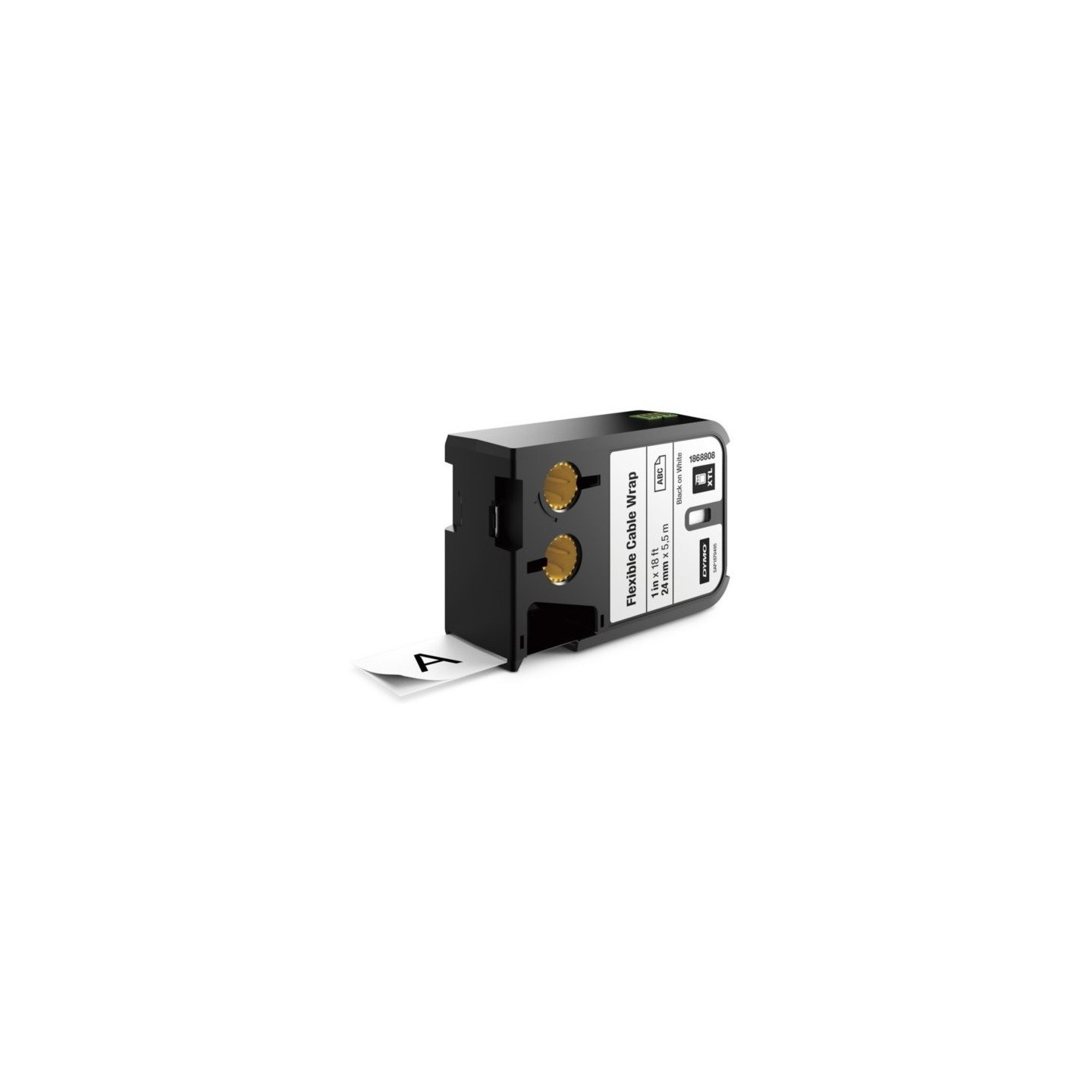 Enrobages flexibles de câbles DYMO XTL 24mm x 5,5m (Noir/Blanc)