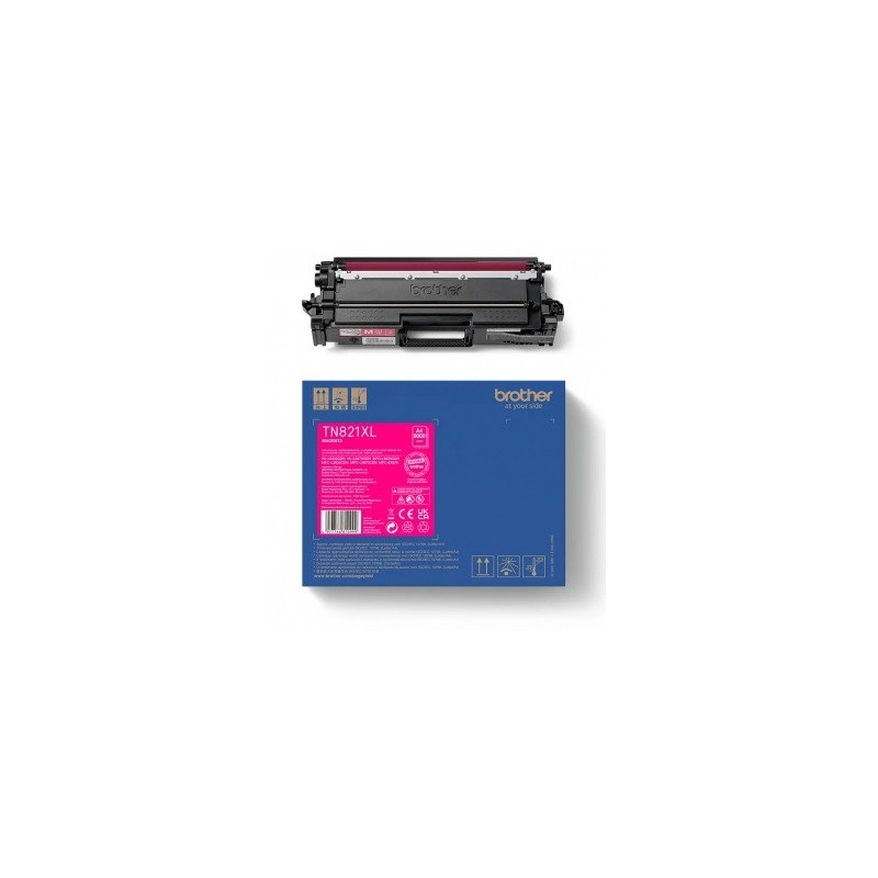 Toner Magenta Haut rendement Brother pour HL-L9430CDN, L9470CDN (TN-821XLM)