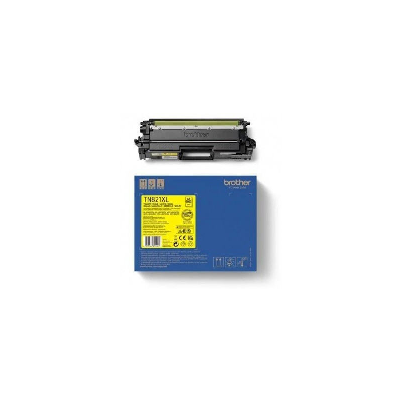 Toner Jaune Haut rendement Brother pour HL-L9430CDN, L9470CDN (TN-821XLY)
