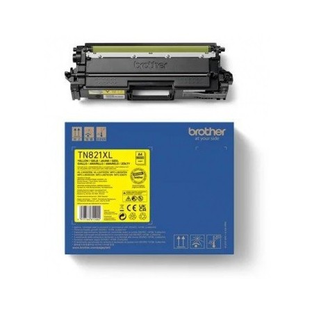 Toner Jaune Haut rendement Brother pour HL-L9430CDN, L9470CDN (TN-821XLY)