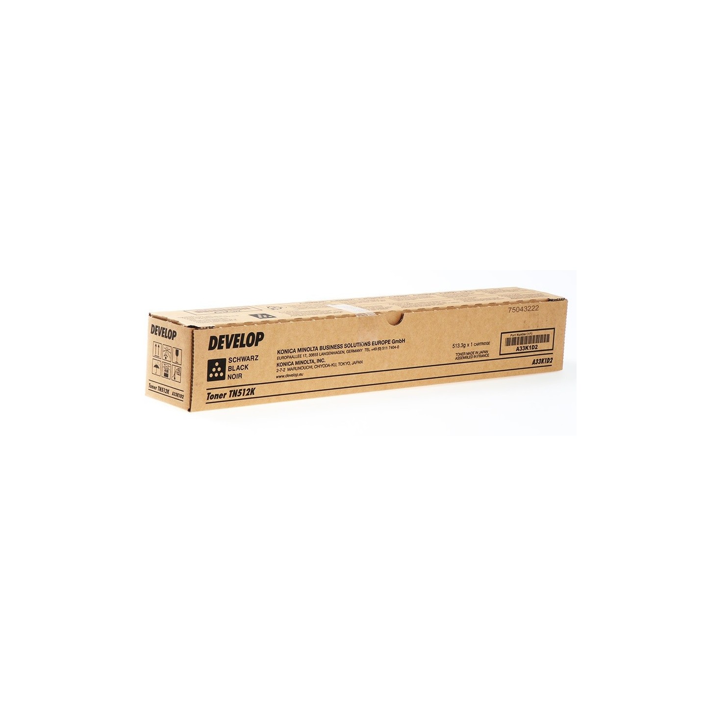Toner Noir Develop pour Ineo +454/+554 ... (TN-512K) (29 000 pages)