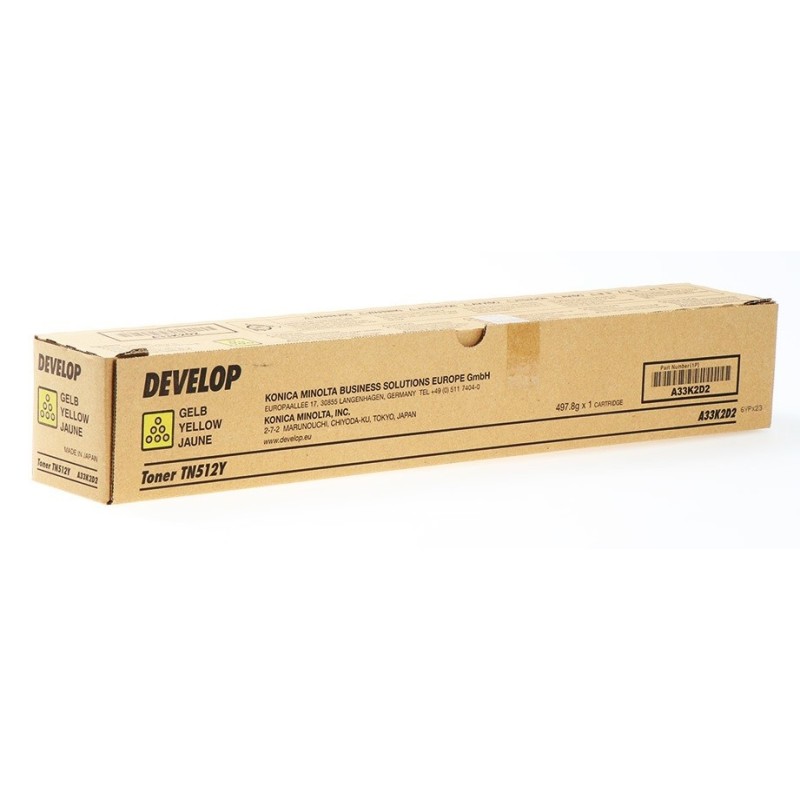 Toner Jaune Develop pour Ineo +454/+554 ... (TN-512Y) (26 000 pages)