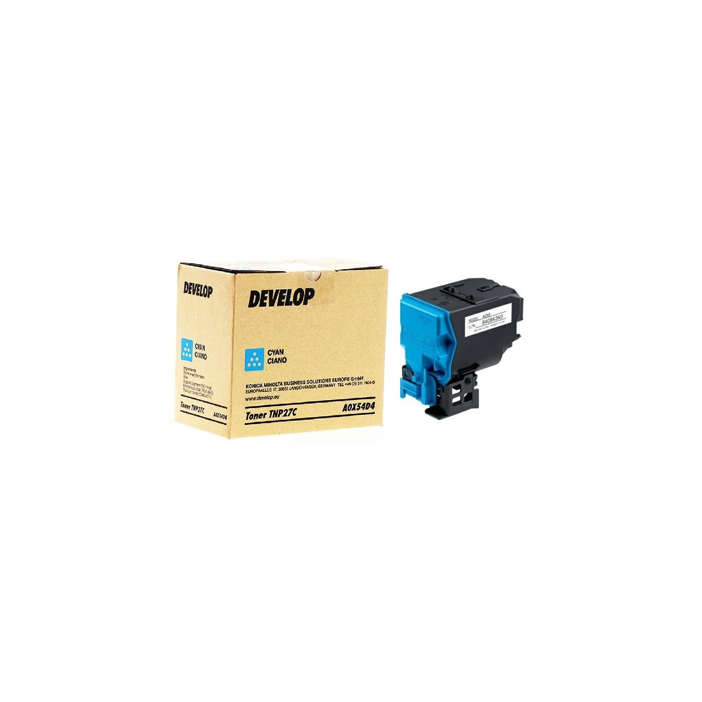Toner Cyan Develop pour Inéo +25 (TNP27C)