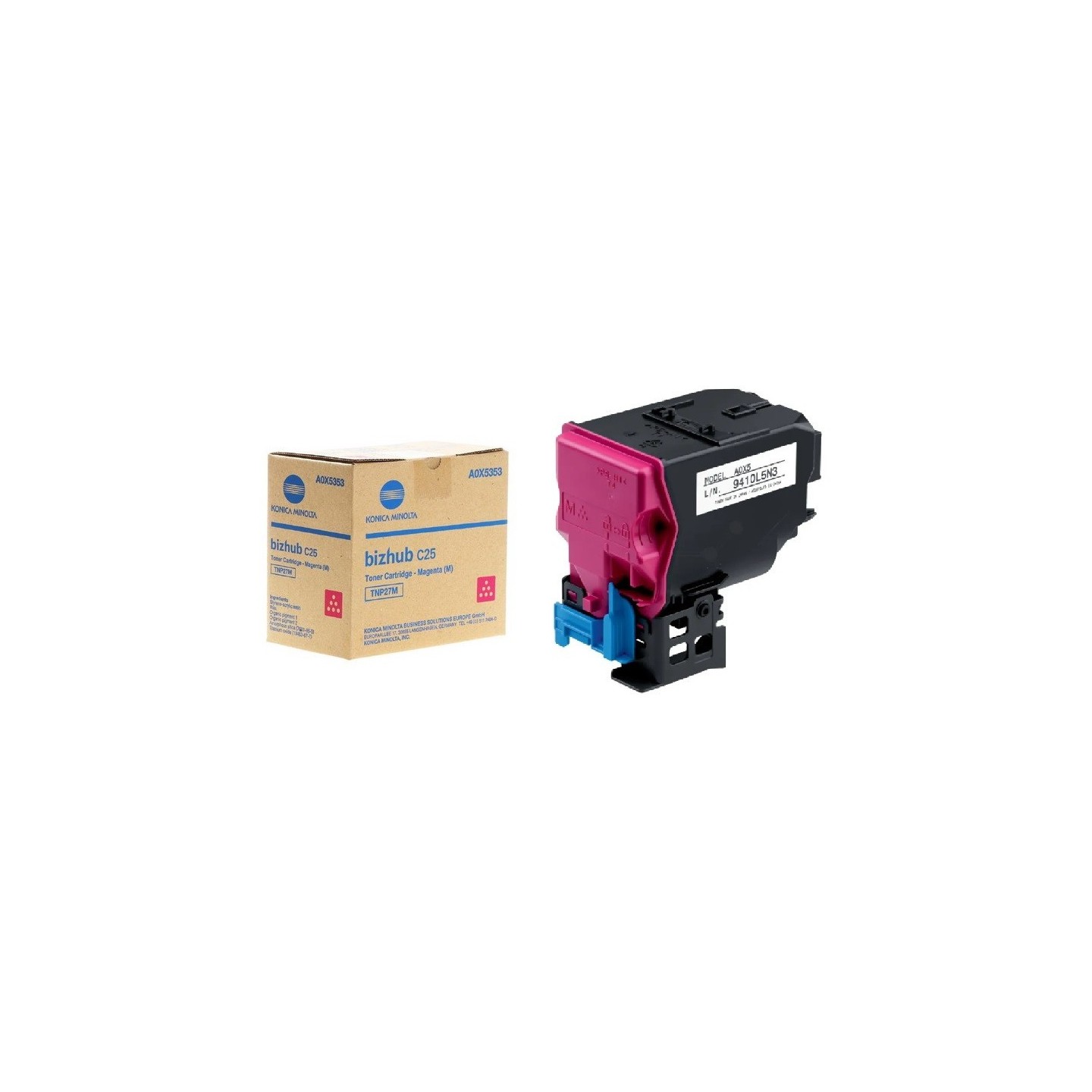 Toner magenta Konica Minolta pour Bizhub C25  (A0X5353 - TNP27M), Toner Express : achat en ligne de Toner magenta Konica Minolta