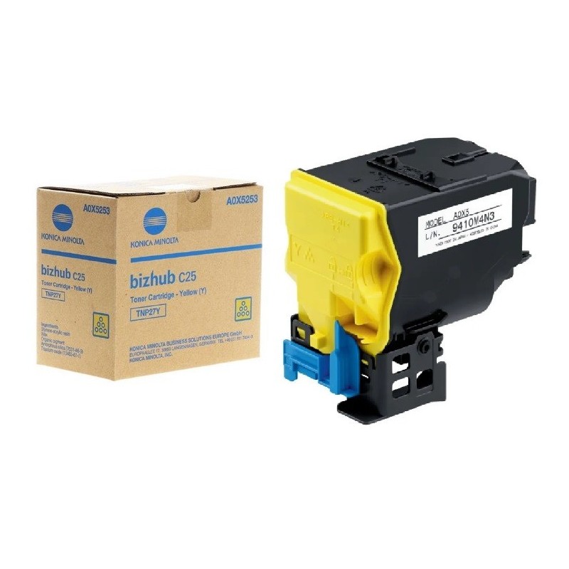 Toner jaune Konica Minolta pour Bizhub C25  (A0X5253 - TNP27Y), Toner Express : achat en ligne de Toner jaune Konica Minolta pou