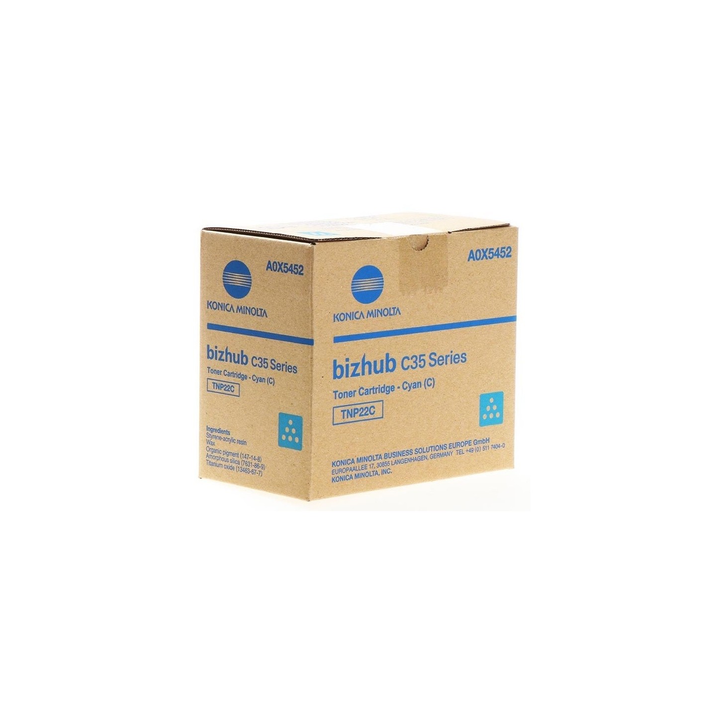 Toner cyan Konica Minolta pour Bizhub C35 (TNP22C)