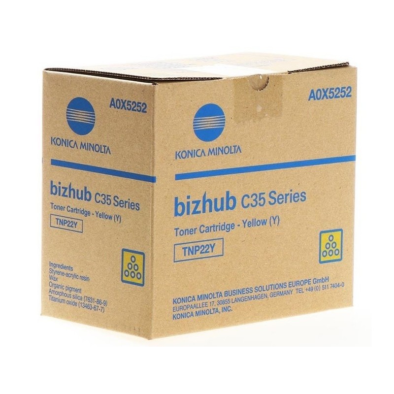 Toner jaune Konica Minolta pour Bizhub C35 (TNP22Y)