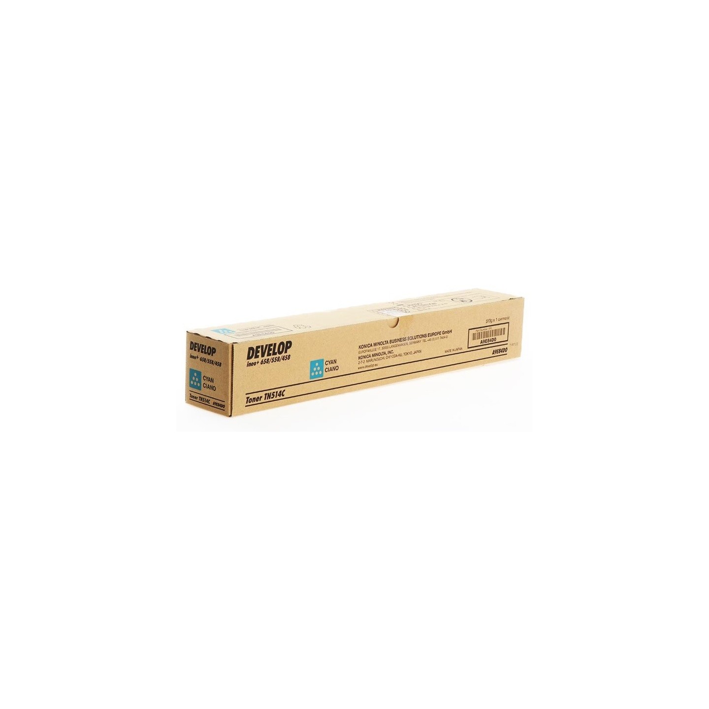 Toner Cyan Develop pour Ineo +458/+558 ... (TN-514C) (26 000 pages)