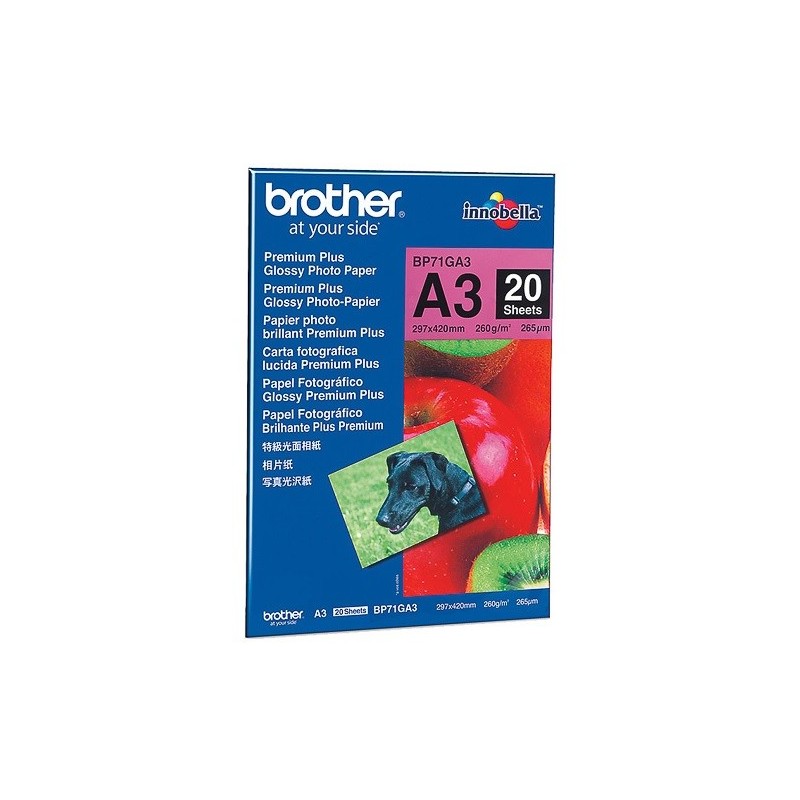Papier Photo Brother Innobella  A3 260 g/m² Brillant (20 Feuilles)