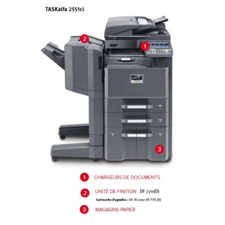 Pack 3 x 5 000 agrafes Kyocera pour TASKalfa 2551ci, TASKalfa 3051ci, ...(SH-10)