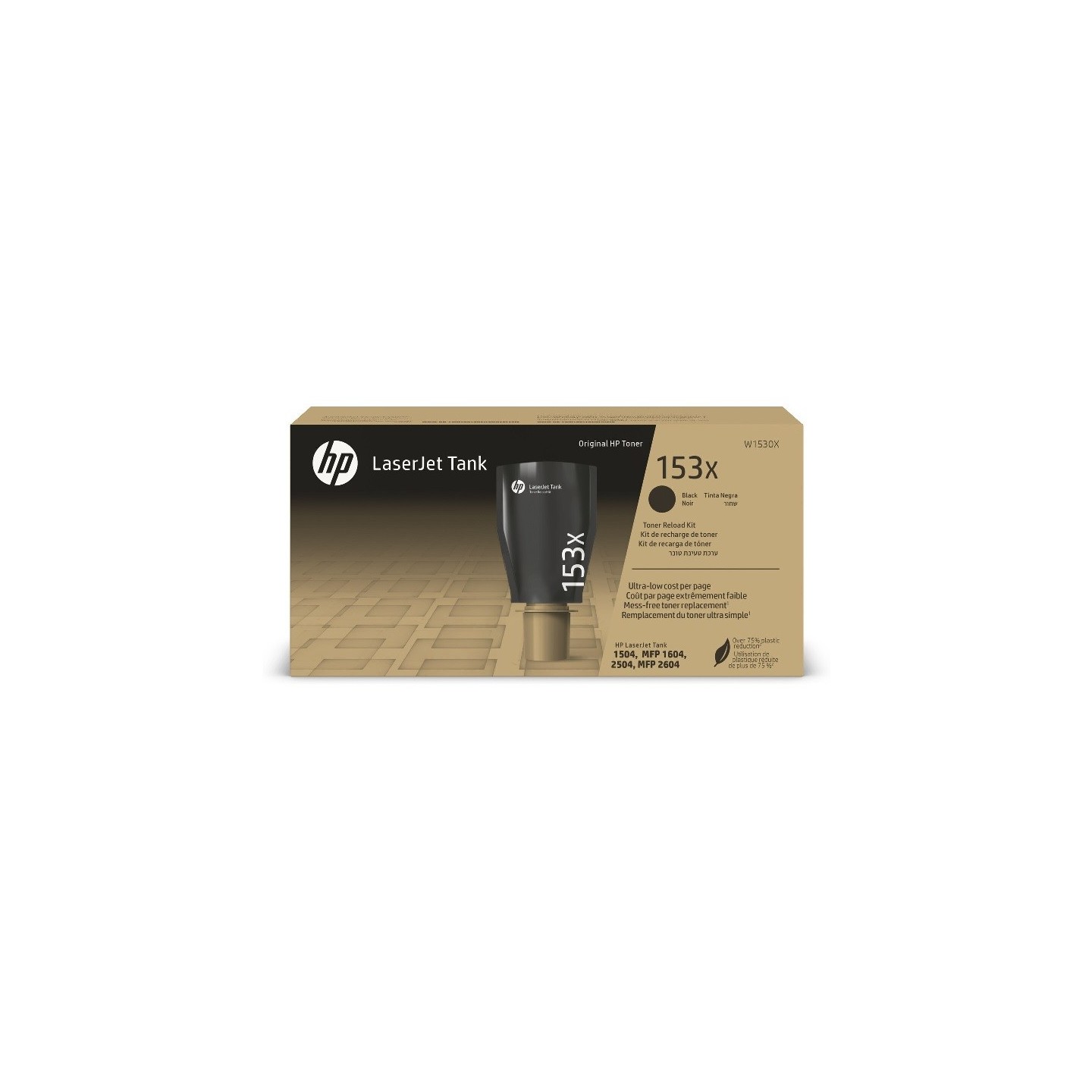 Kit de recharge de Toner Haute Capacité Noir HP pour LaserJet Tank 1504, MFP 1604... (153X)