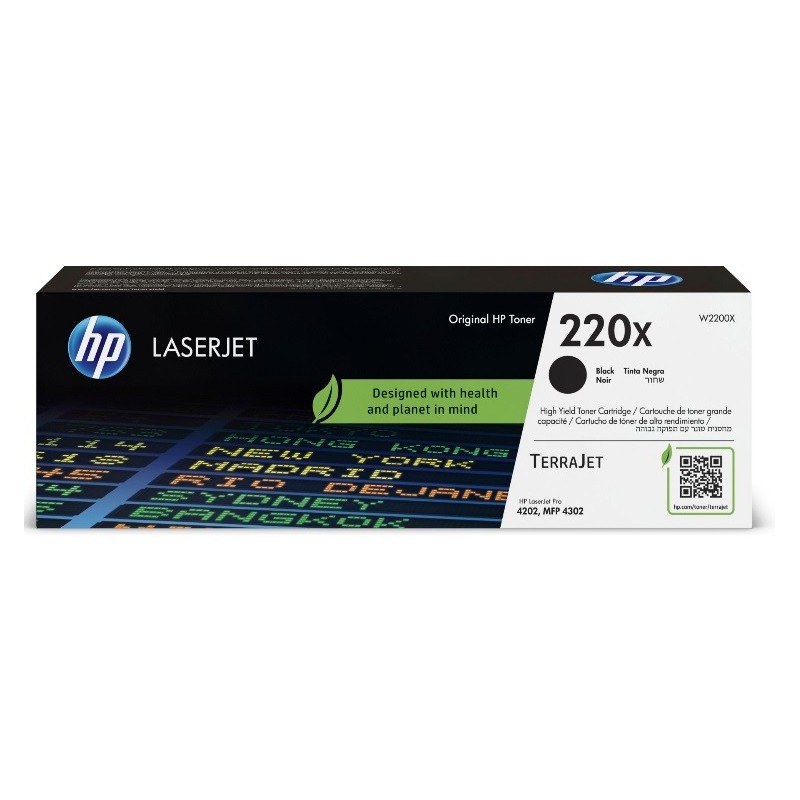 Cartouche Toner Noir Haute Capacité HP pour LaserJet Pro 4202, MFP 4302... (220X)