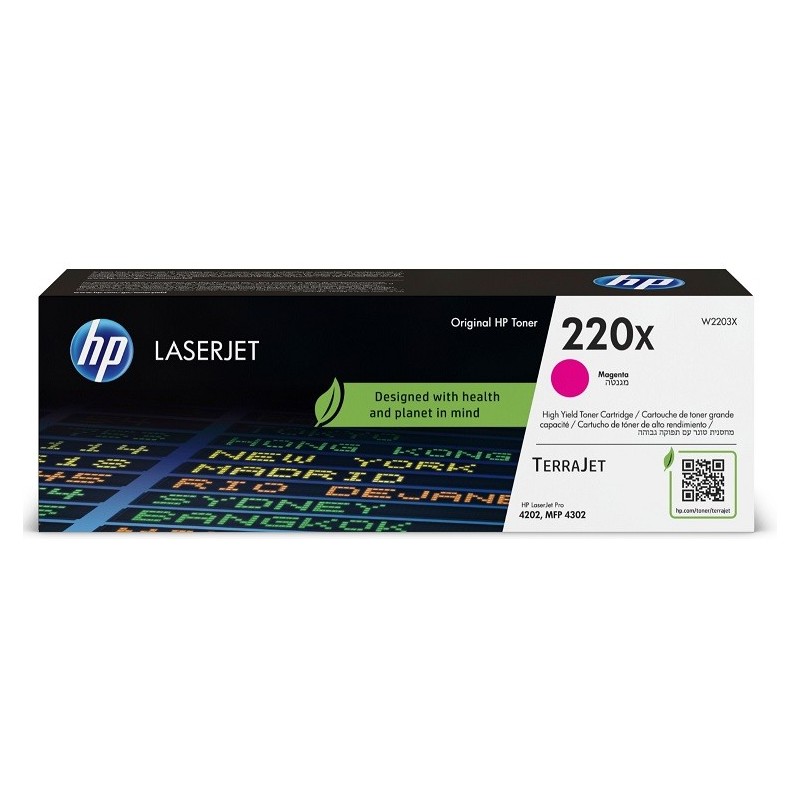 Cartouche Toner Magenta Haute Capacité HP pour LaserJet Pro 4202, MFP 4302... (220X)