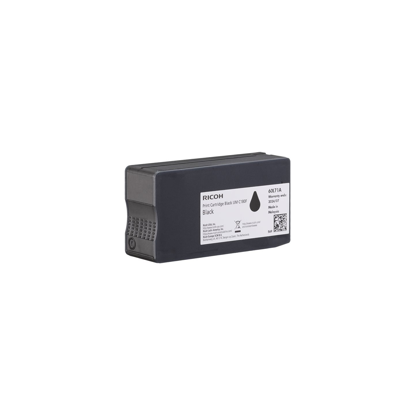 Cartouche d'encre noir Ricoh pour IJM C180F 
