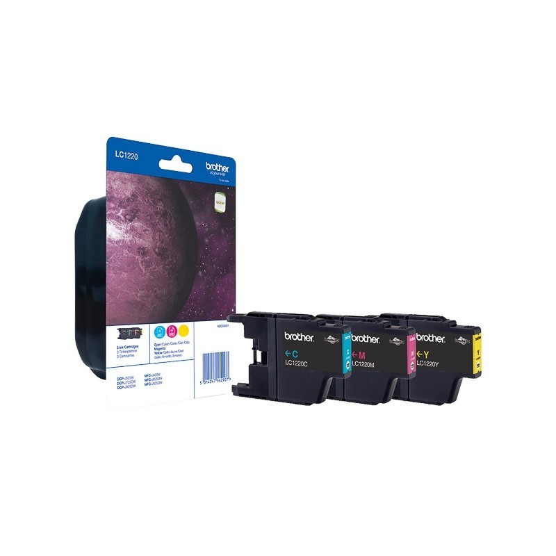 Pack cyan, magenta, jaune basse capacité Brother pour MFC J625DW / J825DW