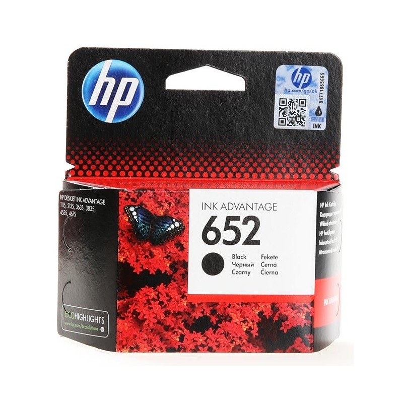 Cartouche noire HP pour Deskjet Ink Advantage 2135,... (N°652)