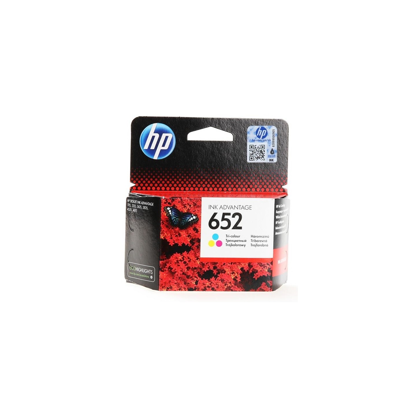 Cartouche 3 couleurs HP pour Deskjet Ink Advantage 2135,... (N°652)