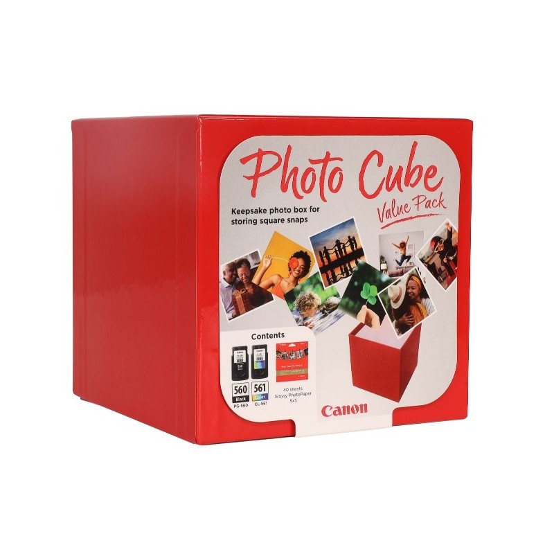 Coffret Canon  PG560 + CL561 + 40 pages papier photo (13x13cm) pour Pixma TS5350, ...