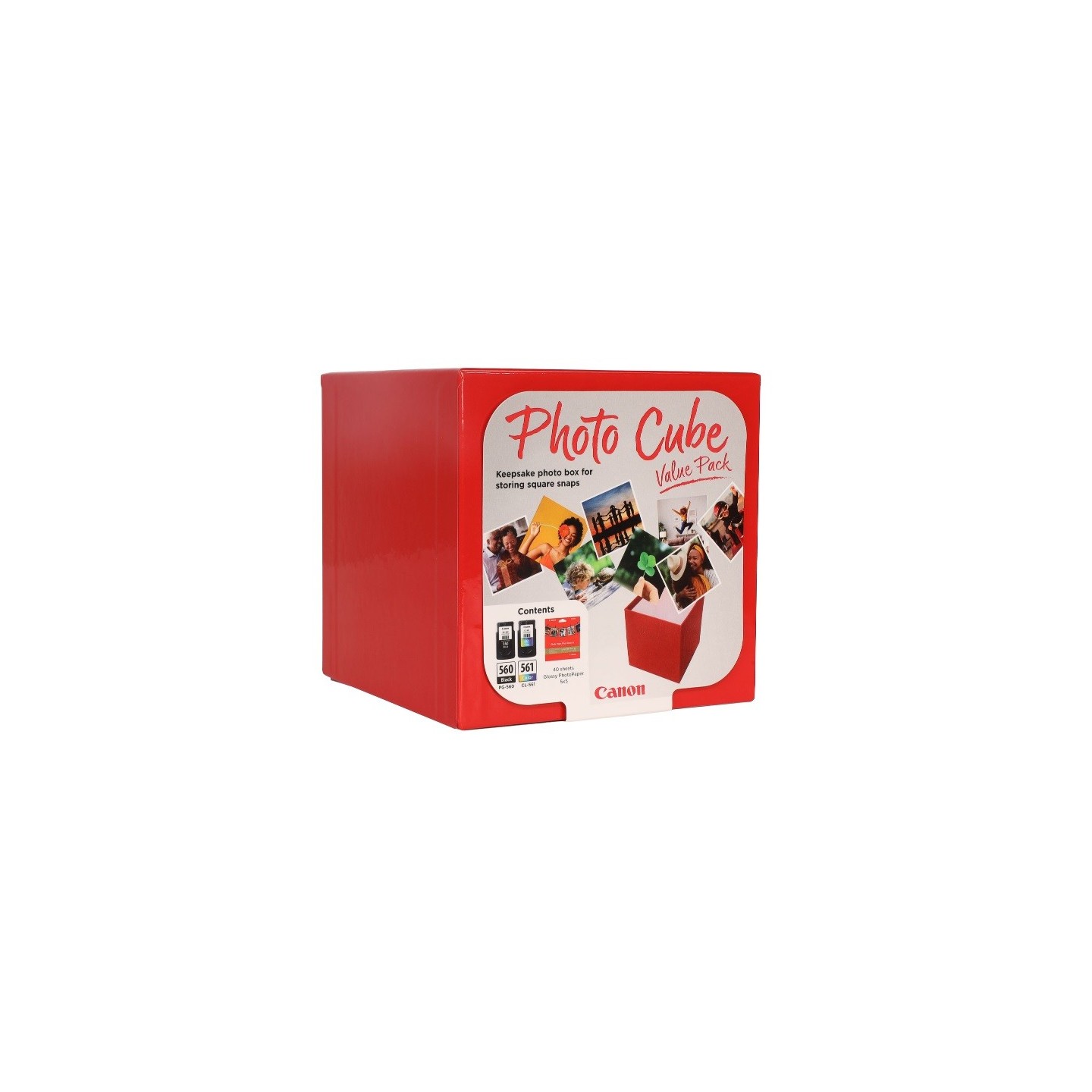 Coffret Canon  PG560 + CL561 + 40 pages papier photo (13x13cm) pour Pixma TS5350, ...