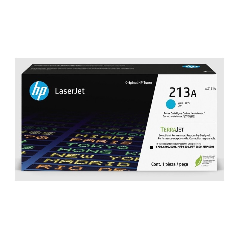 Toner Cyan HP pour Color LaserJet Enterprise 5700dn, 6800dn MFP.... (213A)