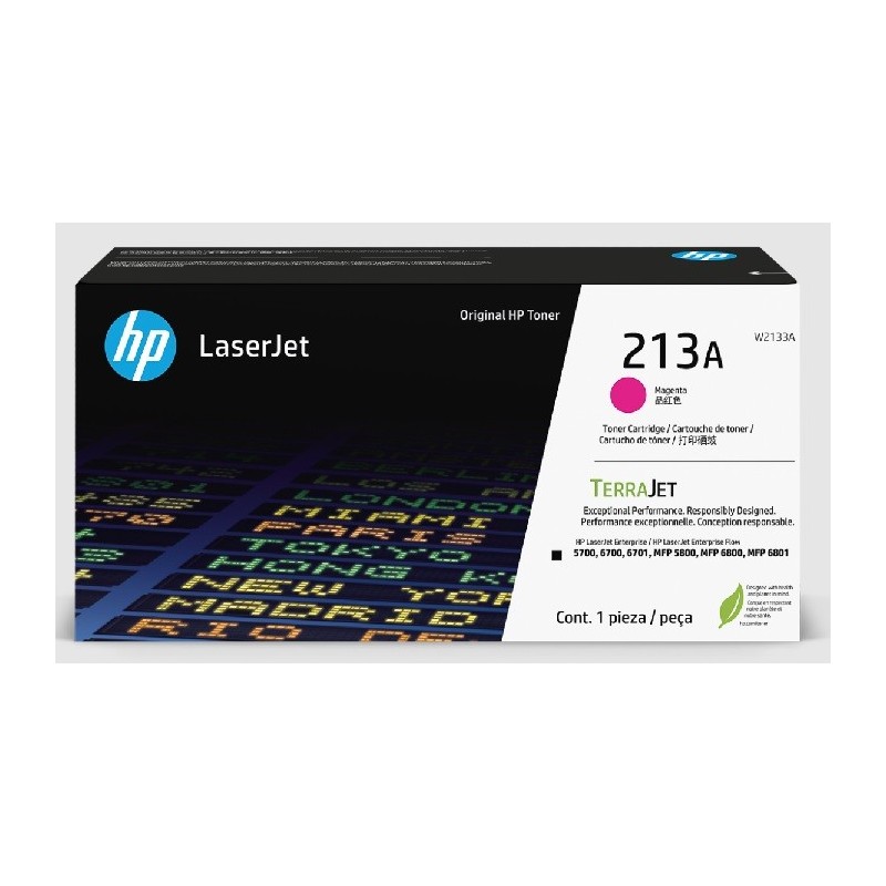 Toner Magenta HP pour Color LaserJet Enterprise 5700dn, 6800dn MFP.... (213A)