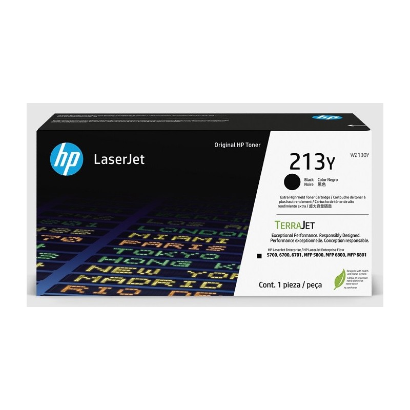 Toner Noir Très Haute capacité HP pour Color LaserJet Enterprise 5700dn, 6800dn MFP.... (213Y)