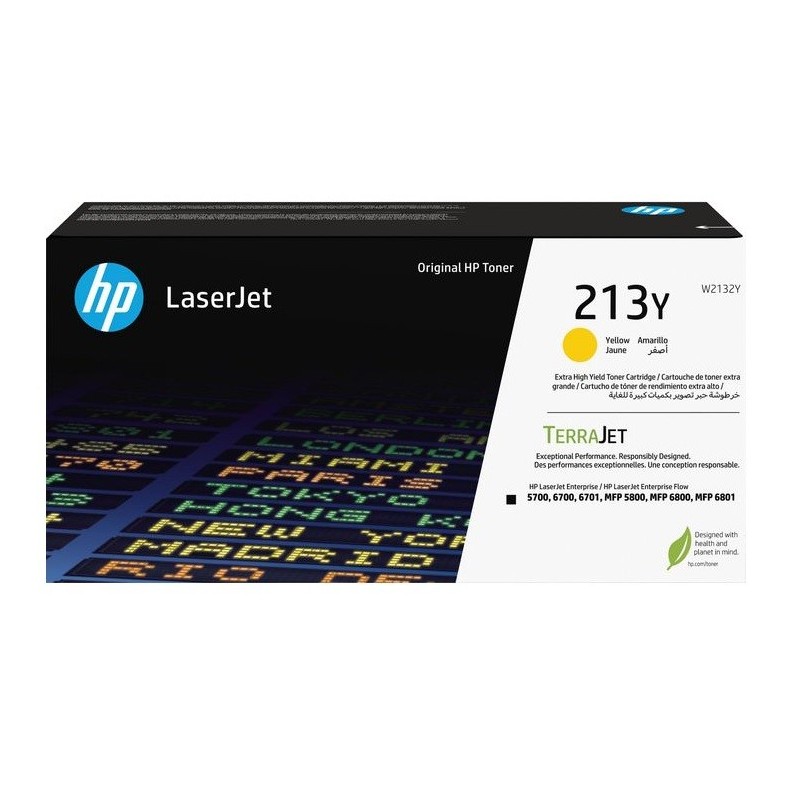 Toner Jaune Très Haute capacité HP pour Color LaserJet Enterprise 5700dn, 6800dn MFP.... (213Y)