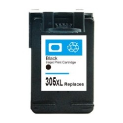Cartouche Jet d'encre Noir Très Haute Capacité Générique pour imprimante HP (N°305XL) 