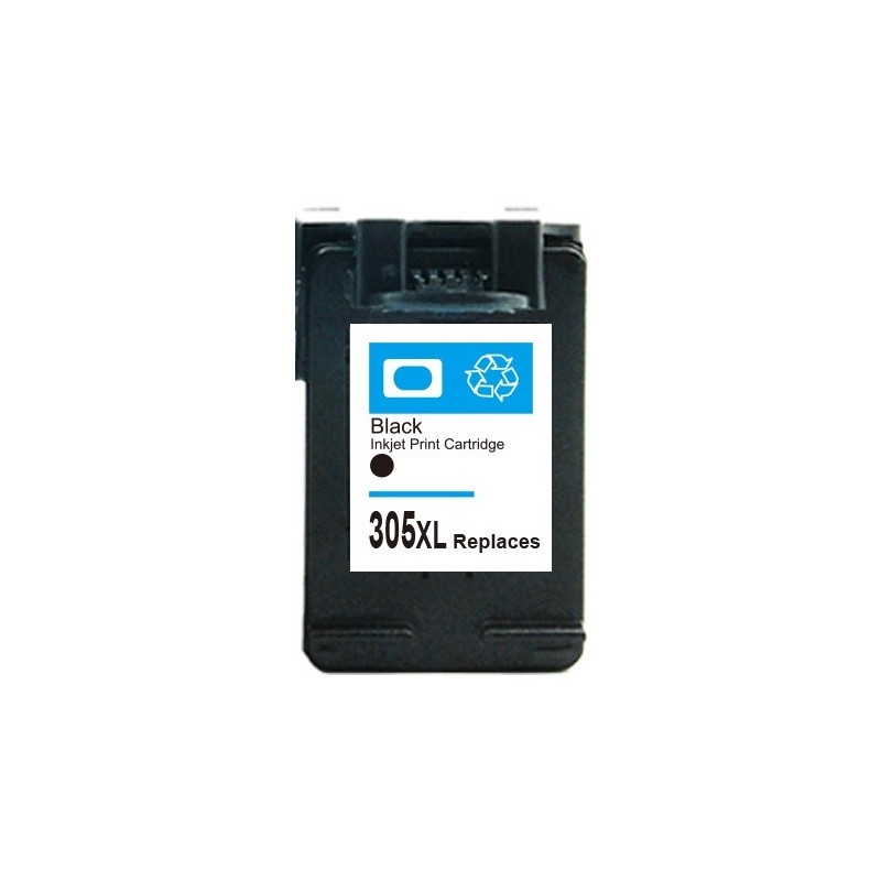 Cartouche Jet d'encre Noir Très Haute Capacité Générique pour imprimante HP (N°305XL) 