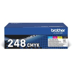 Pack 4 Toners N, C, M, Y Brother pour DCP L3560CDW/ HL L3220CWE/ MFC L83400CW ... (TN248VAL)