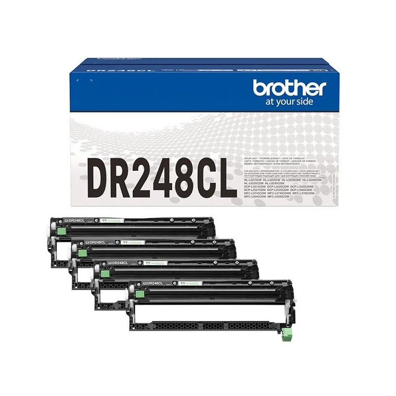 Unité tambour (pack de 4) Brother pour DCP L3560CDW/ HL L3220CWE/ MFC L83400CW ... (DR248CL)
