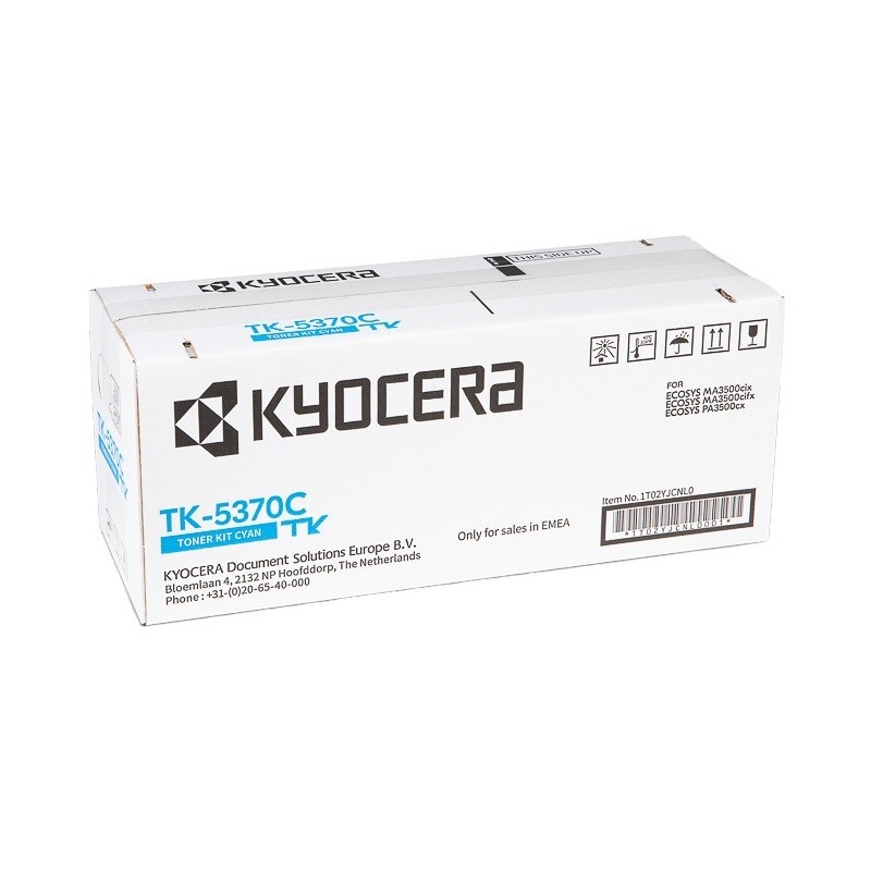 Toner Cyan Kyocéra pour ECOSYS MA3500cix, PA3500cx ... (TK-5370C)