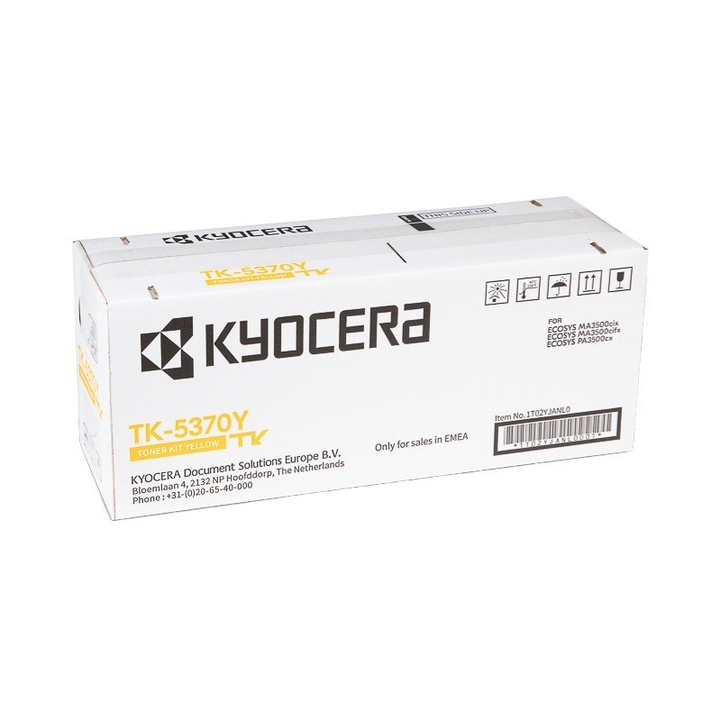 Toner Jaune Kyocéra pour ECOSYS MA3500cix, PA3500cx ... (TK-5370Y)