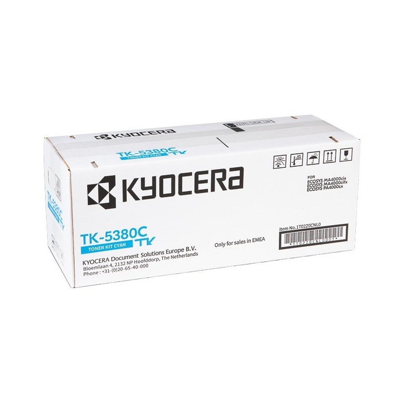 Toner Cyan Kyocéra pour ECOSYS MA4000cix, PA4000cx ... (TK-5380C)