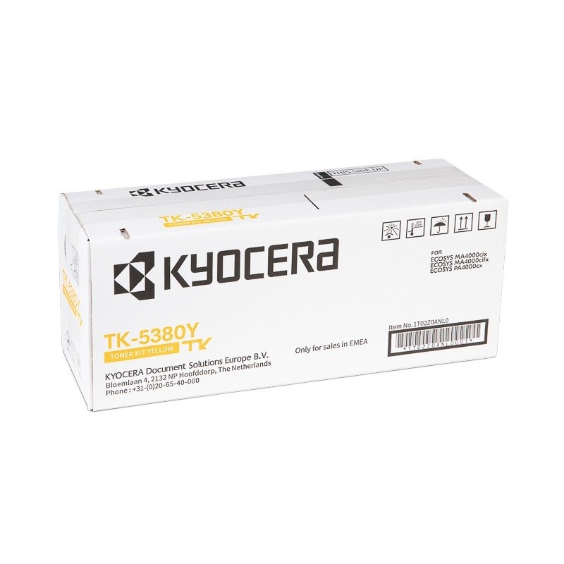 Toner Jaune Kyocéra pour ECOSYS MA4000cix, PA4000cx ... (TK-5380Y)