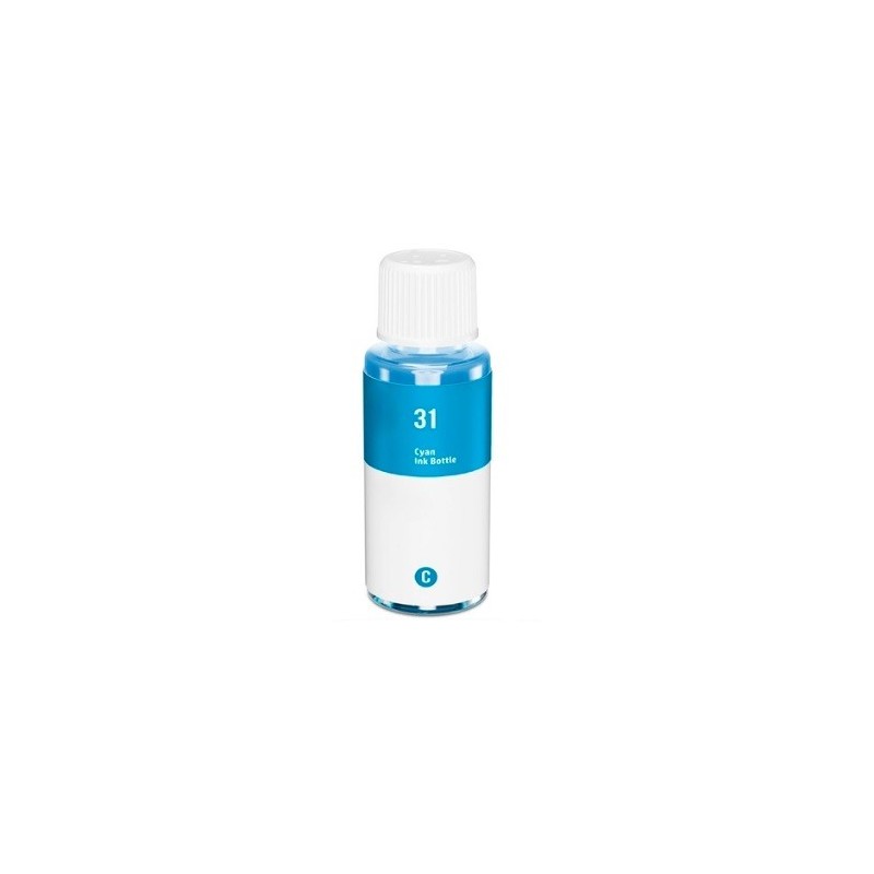 Bouteille d'encre Cyan Générique pour HP Smart TANK 555, ... (N°31)