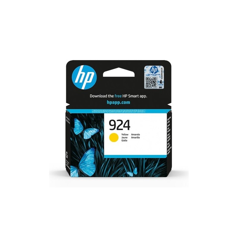 Cartouche Jet d'encre Jaune Capacité Standard HP N°924 (400 pages)