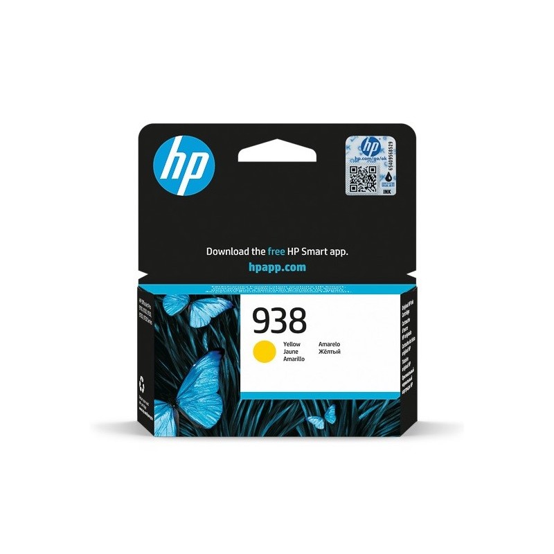 Cartouche Jet d'encre Jaune Haute Capacité HP N°938 (800 pages)