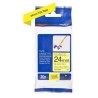 Cassette à ruban Brother pour étiqueteuse TZEFX651 originale – Noir sur jaune, 24 mm de large