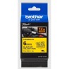 Cassette à ruban Brother pour étiqueteuse TZEFX611 originale – Noir sur Jaune, 6 mm de large