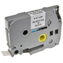 Ruban générique Matriciel Noir/blanc pour Brother 12mm (TZE-231)