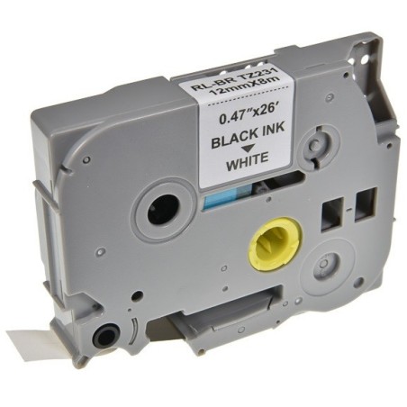 Ruban générique Matriciel Noir/blanc pour Brother 12mm (TZE-231)