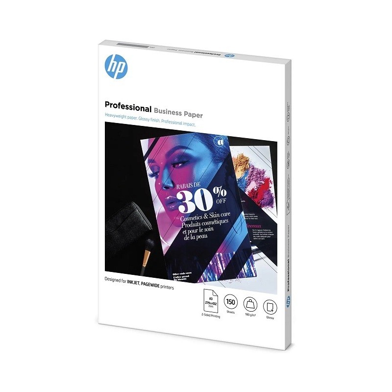 Papier HP professionnel Business - 150 feuilles - 180 g/m² - brillant - A3