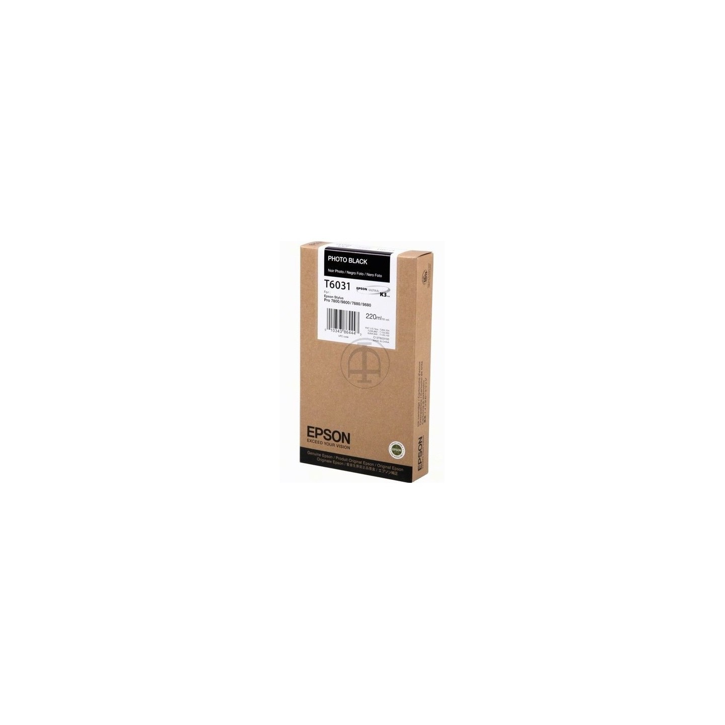 Encre pigment noir Mat Epson pour SP74/78/94/98 haute capacité, Toner Express : achat en ligne de Encre pigment noir Mat Epson p